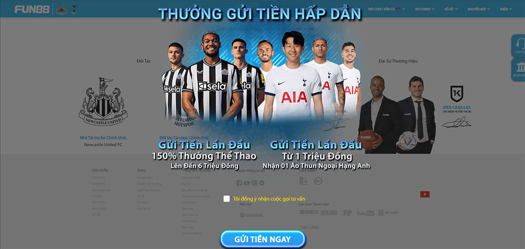 Gửi tiền Fun88